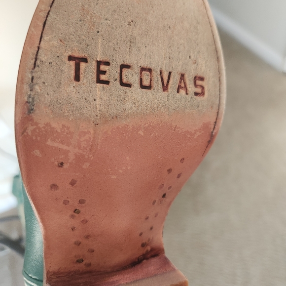 Tecovas Leather Annie Boot, teal color size 5.5 - Picture 4 of 4
